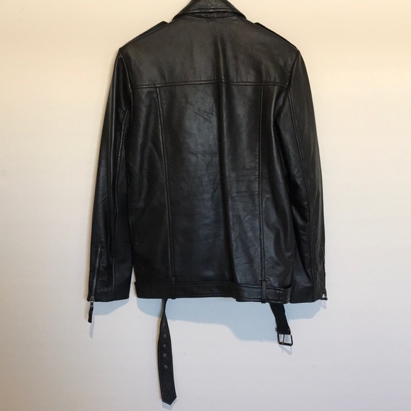 Real Leather Biker Jacket - Picture 2 of 4
